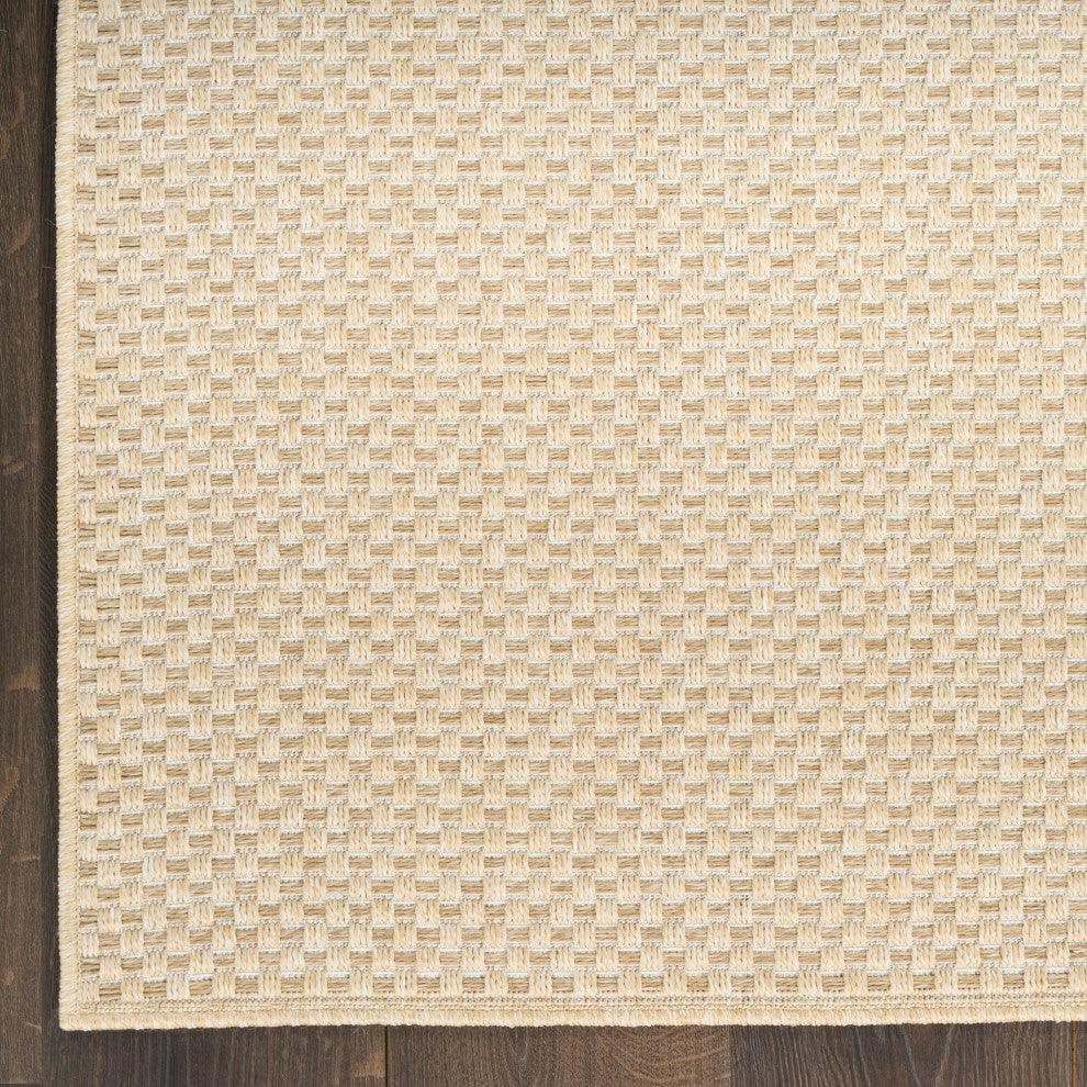 Nourison Tulum 2'2" x 8' Cream Outdoor Rug
