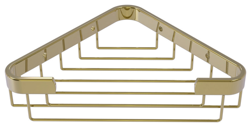 Toiletry Corner Shower Basket, Unlacquered Brass