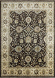 Oushak Style Brown Chobi Peshawar Hand-Knotted Wool Rug, 9'x13'