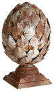 Weathered Metal Artichoke Finial Small