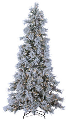 Pre-Lit Lightly Flocked Snowbell Pine With 900 Twinkling Lights, 9 Foot