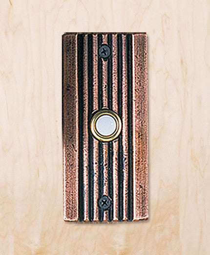 Ribs Bell Plate With Button, Verde