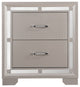 Alana Nightstand, Silver Champagne
