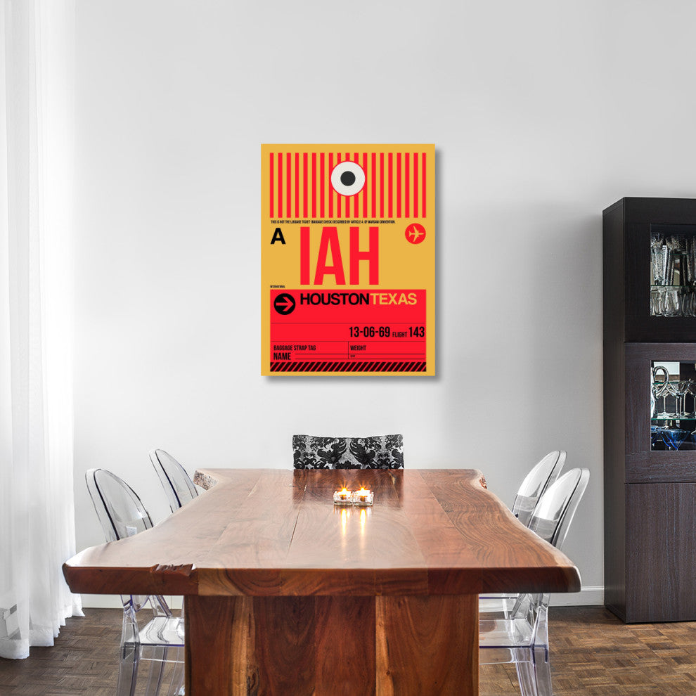 "IAH Houston Luggage Tag 1" Fine Art Print