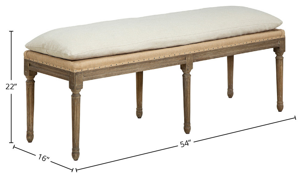Milton Oak Bench, Natural