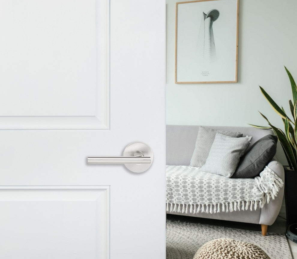 Delaney Hardware Cira Series Passage Set in Satin Nickel, Satin Nickel, Passage Lever