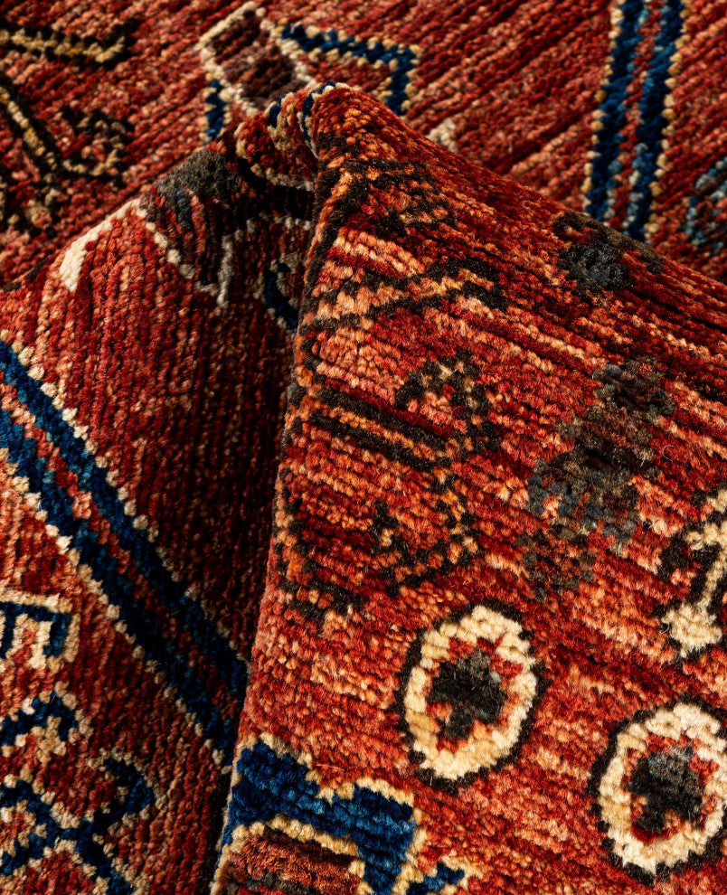 Serapi One-of-a-Kind Hand-Knotted Area Rug Red, 3'1" x 4'10"