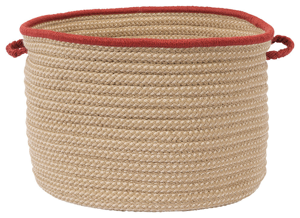 Boat House, Rust Red Utility Basket, 14"X10"