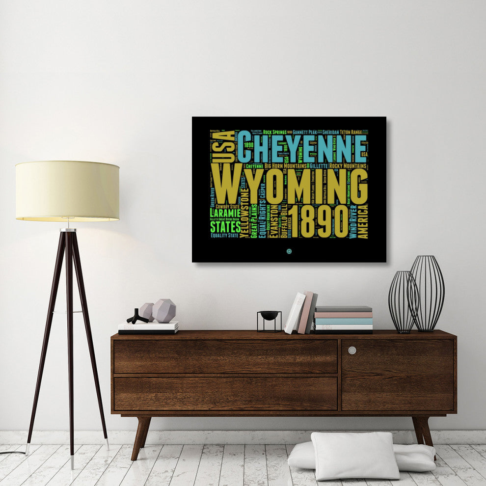 "Wyoming Word Cloud 1" Fine Art Print