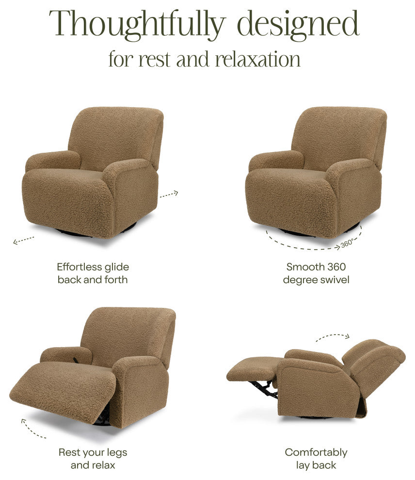 Winslow Extra Wide Recliner and Swivel Glider, Cortado Shearling
