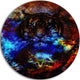 Colorful Tiger Collage, Animal Digital Art Round Wall Art, 36"