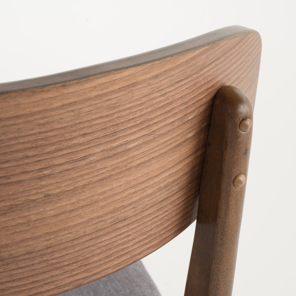 GDF Studio Williamgsburg Mid-Century Modern 5 Piece Dining Set, Dark Gray