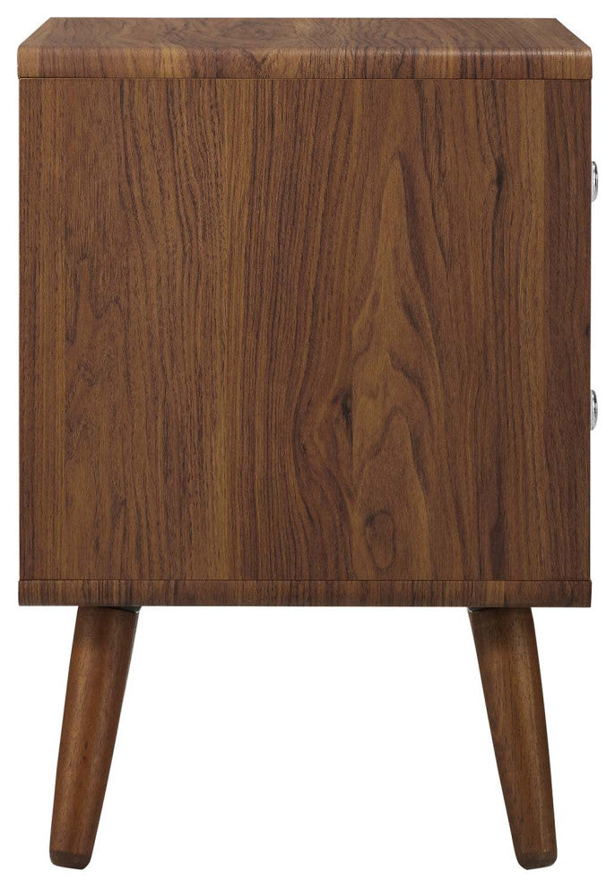 Transmit 2-Drawer Nightstand, Walnut White