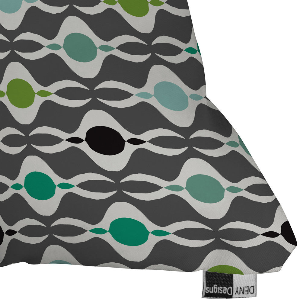 Deny Designs Karen Harris Coming  Undone In Succulent Dark Outdoor Throw Pillow