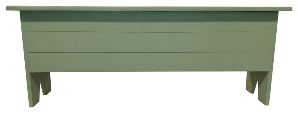 Wooden Storage Bench, Old Sage