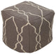 Surya Fallon Charcoal Pouf 18"H X 18"W X 18"D