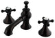 Widespread Lavatory Faucet,Brass English Country Pop-up Drain, Oil Rubbed Bronze