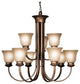 Dresden Chandelier, Bronze, 9-Light