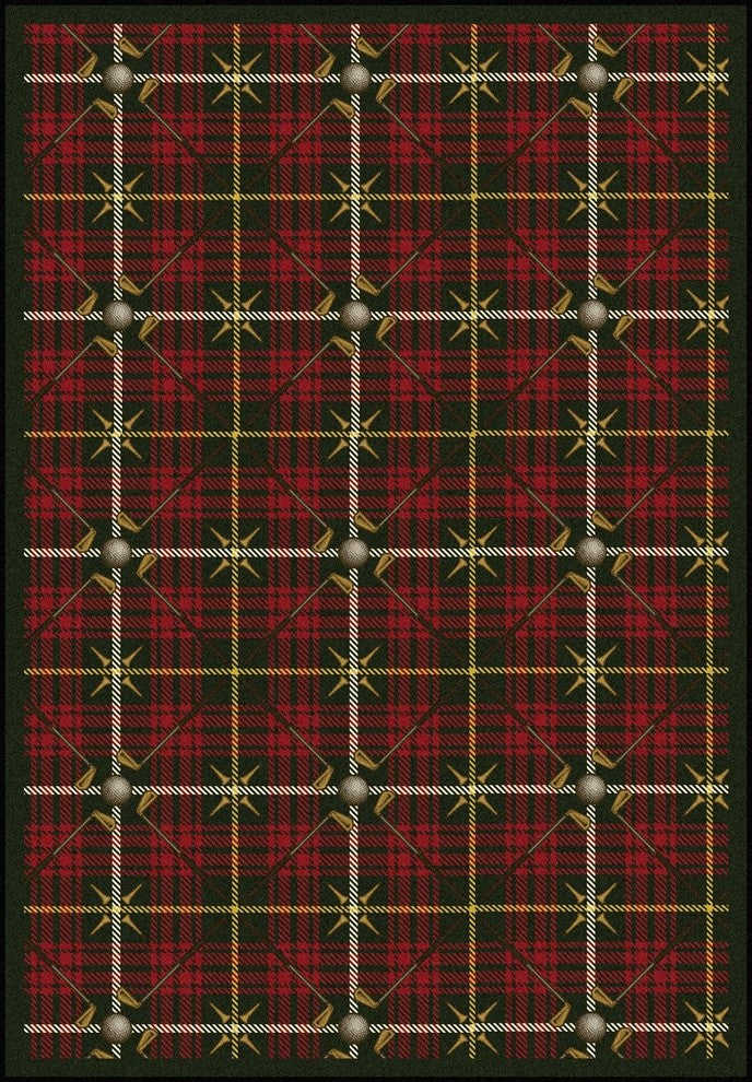 Games People Play Rug, Saint Andrews, 5'4"x7'8", Tartan Green