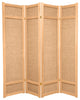 6' Tall Jute Shoji Screen, 4 Panel, Natural