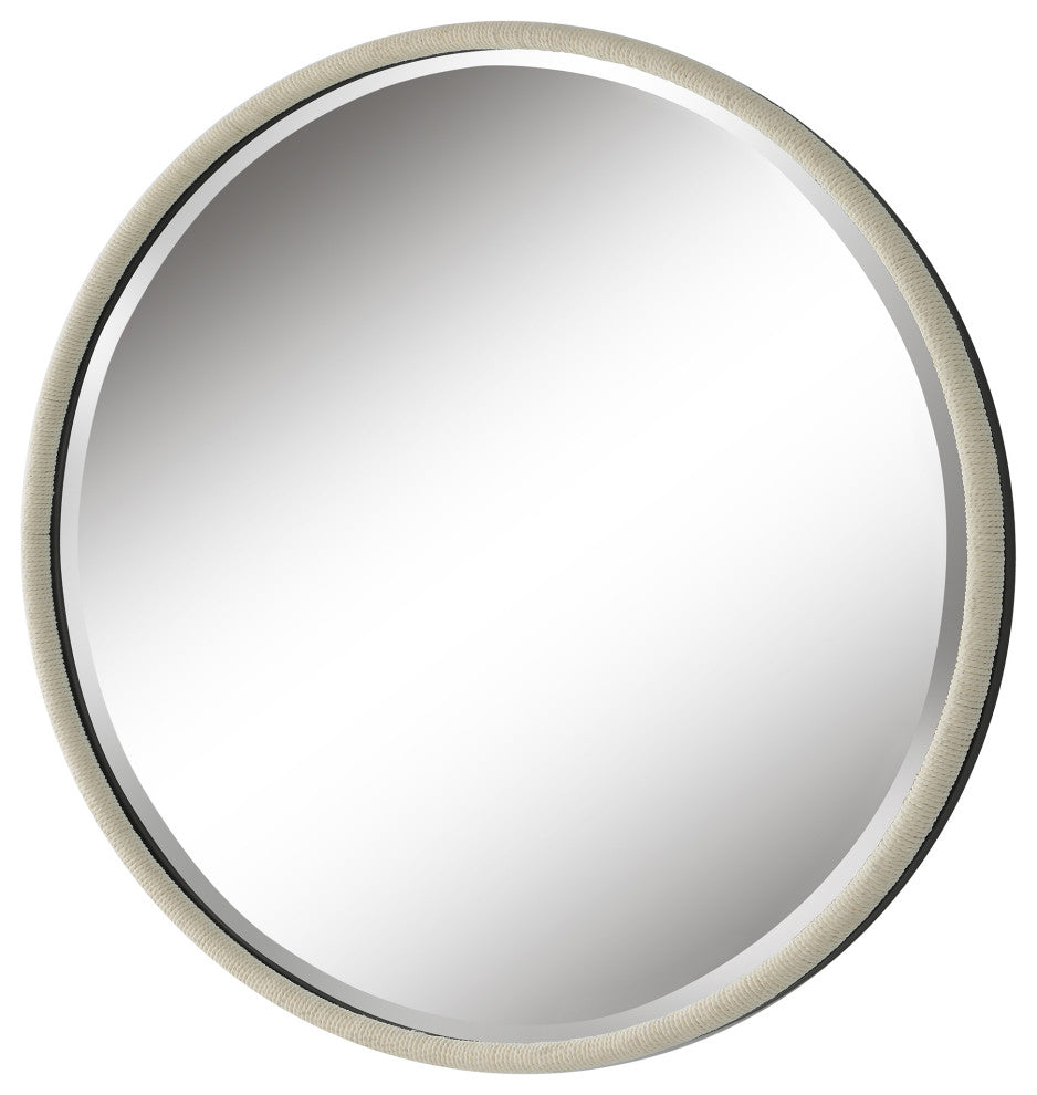 Uttermost Ranchero White Round Mirror