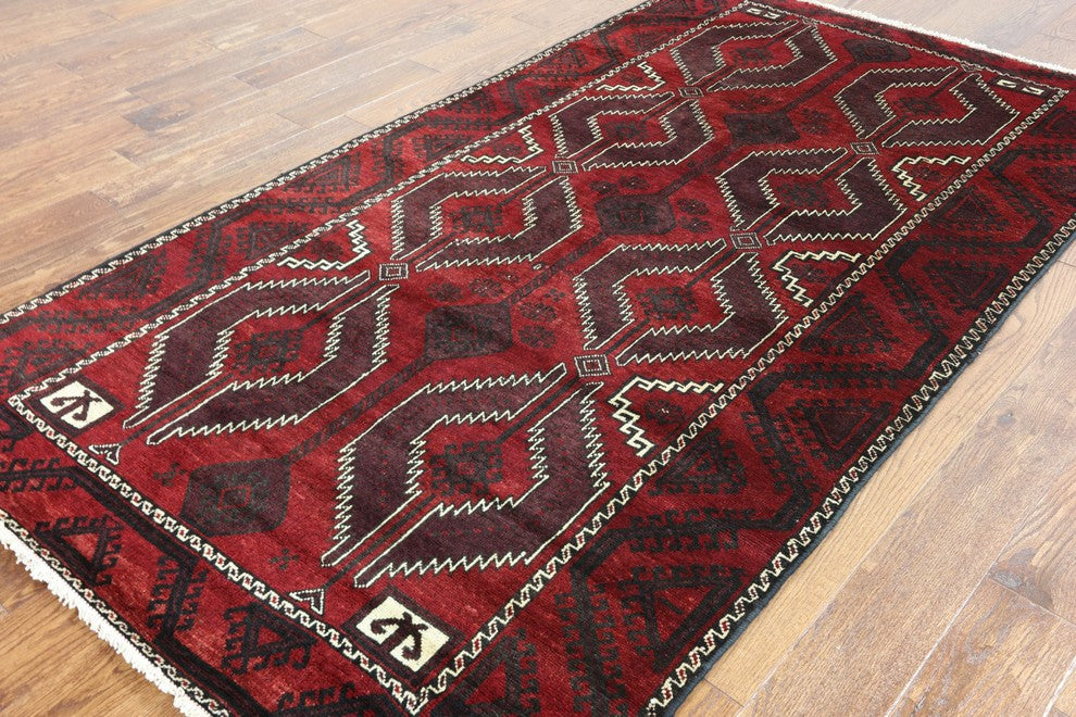 Persian Balouch Oriental Wool Area Rug 5'x8', W2302