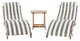 Safavieh Pacifica Indoor-Outdoor 3-Piece Lounge Set