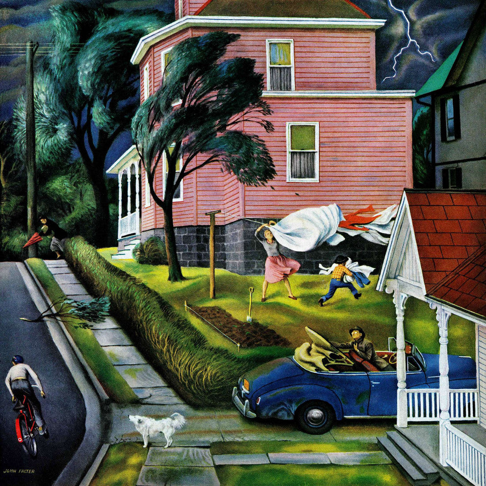 "Spring Storm Blowing In" Painting Print on Canvas by John Falter