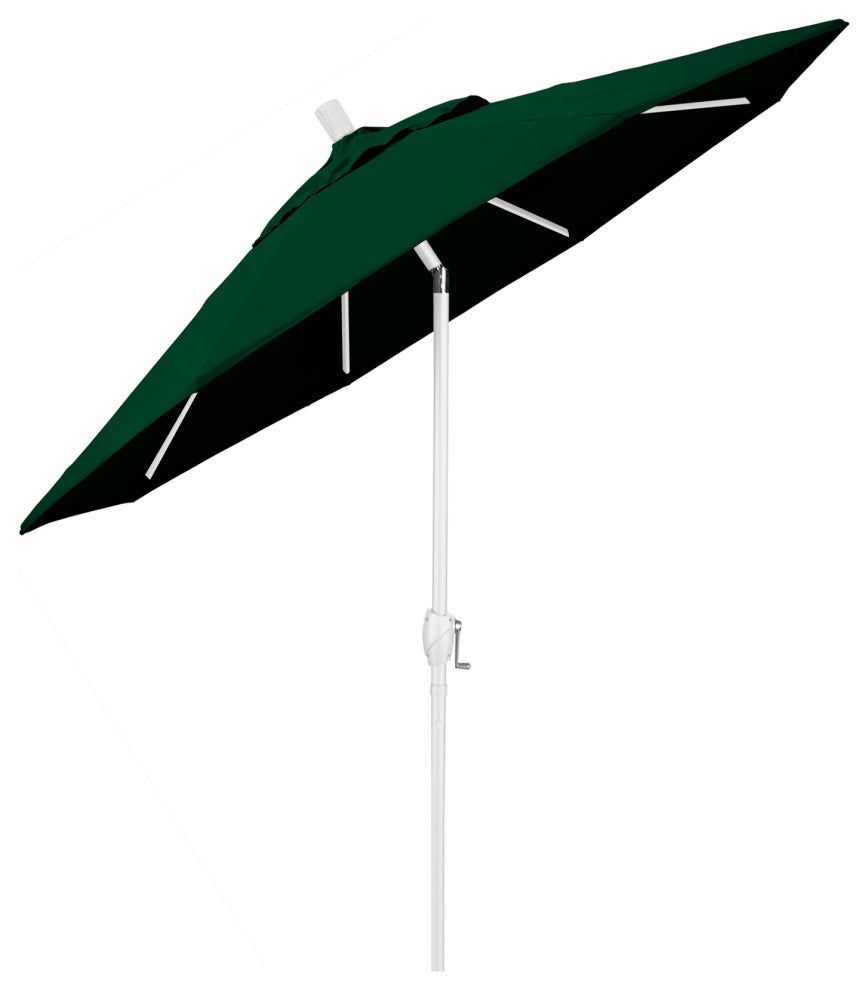 7.5' Aluminum Umbrella Push Tilt, Sunbrella, Forest Green