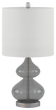 Ellipse Curved Glass Table Lamp Set of 2, Gray