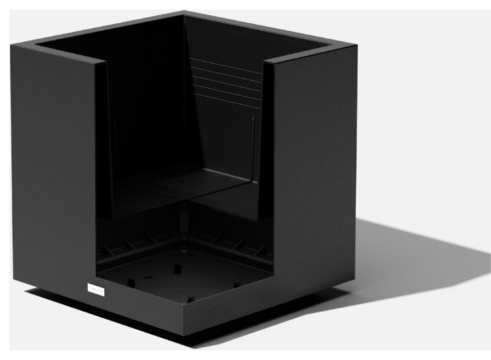 Veradek Block Series Cube Planter, Black, Medium