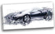"Sleek Black Exotic Car" Canvas Painting