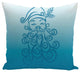 Santa Baby, Decorative Holiday Ombre Print Pillow, Turquoise, 26"x26"