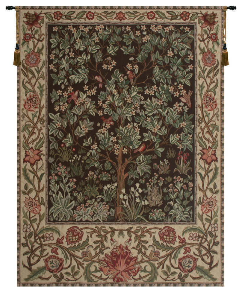 Tree of Life - Brown, Wall Tapestry, 92"x60"
