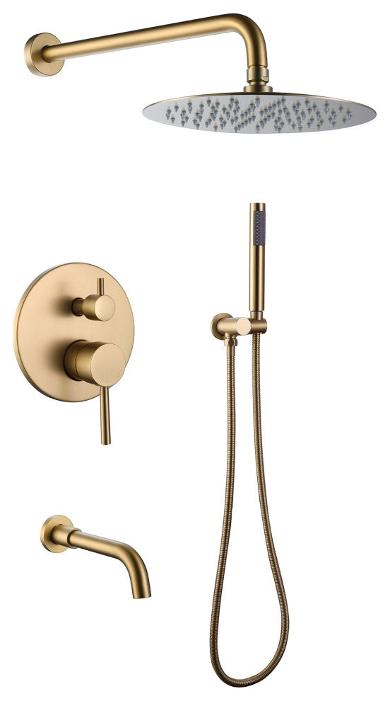 Classic 3-Function Pressure Balanced Complete Shower System With Rough-in Valve,