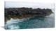"Rocky Coast With Moss in Azores" Seashore Canvas Art, 32"x16"