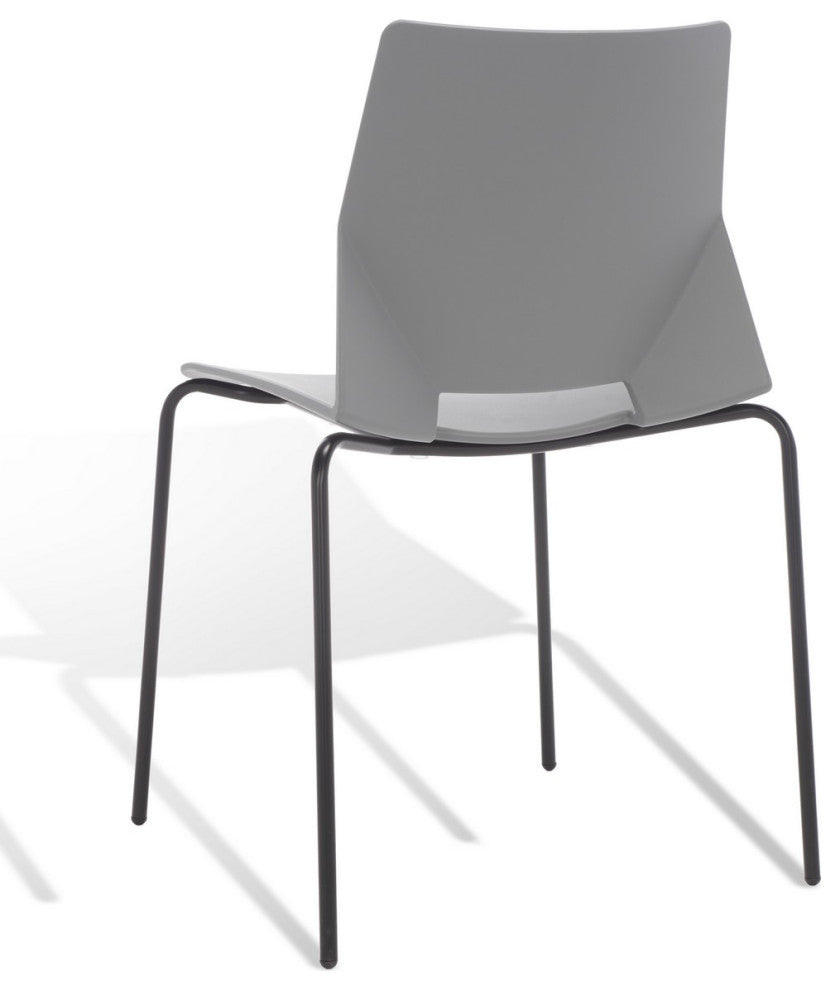 Safavieh Couture Nellie Molded Plastic Dining Chair, Grey/Black