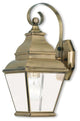 Exeter Outdoor Wall Lantern, Antique Brass