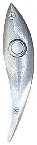 Leaf Bell Plate w/ Button, Satin Pewter
