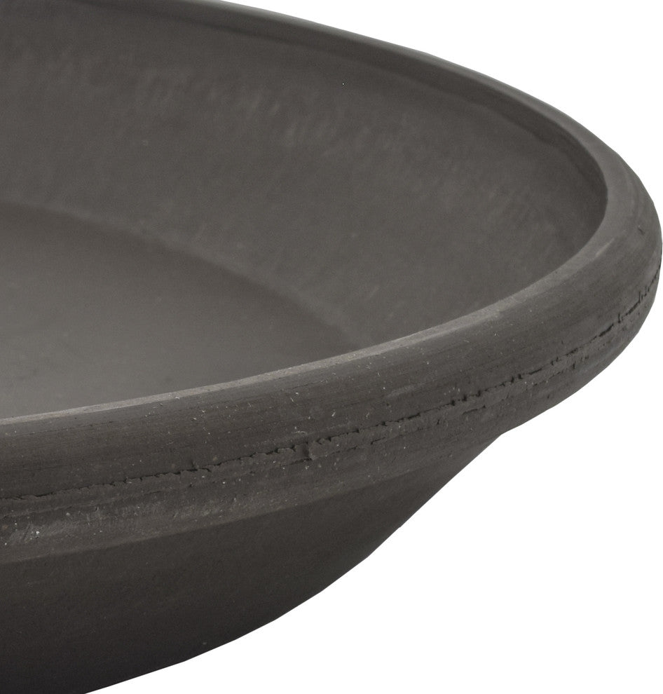 Single Slip Saucer, Dark Charcoal, Large