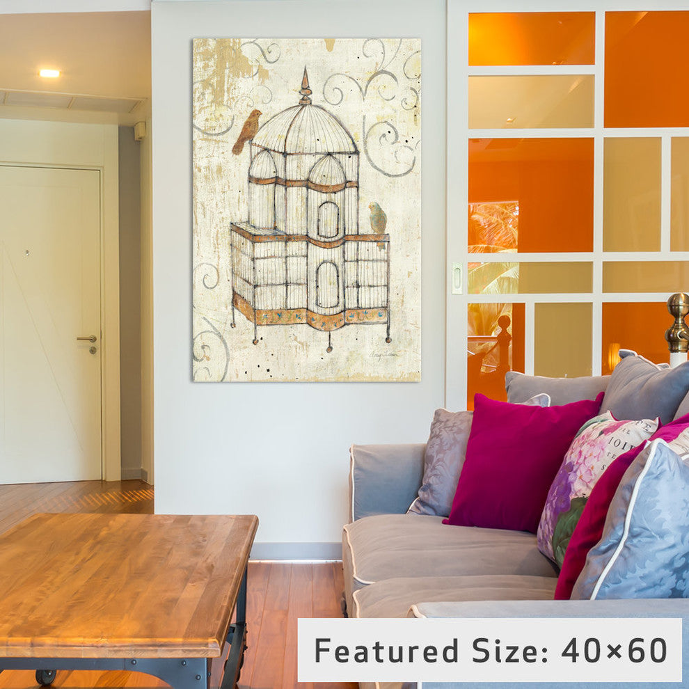 "Bird Cage I Gallery" by Avery Tillmon, 40x26x1.5"