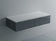 ADM Wall Mounted Cabinet, Matte White Top With Stainless Steel Brush Panels, 35"