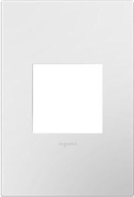Legrand Adorne Gloss White On White, 1-Gang, Wall Plate