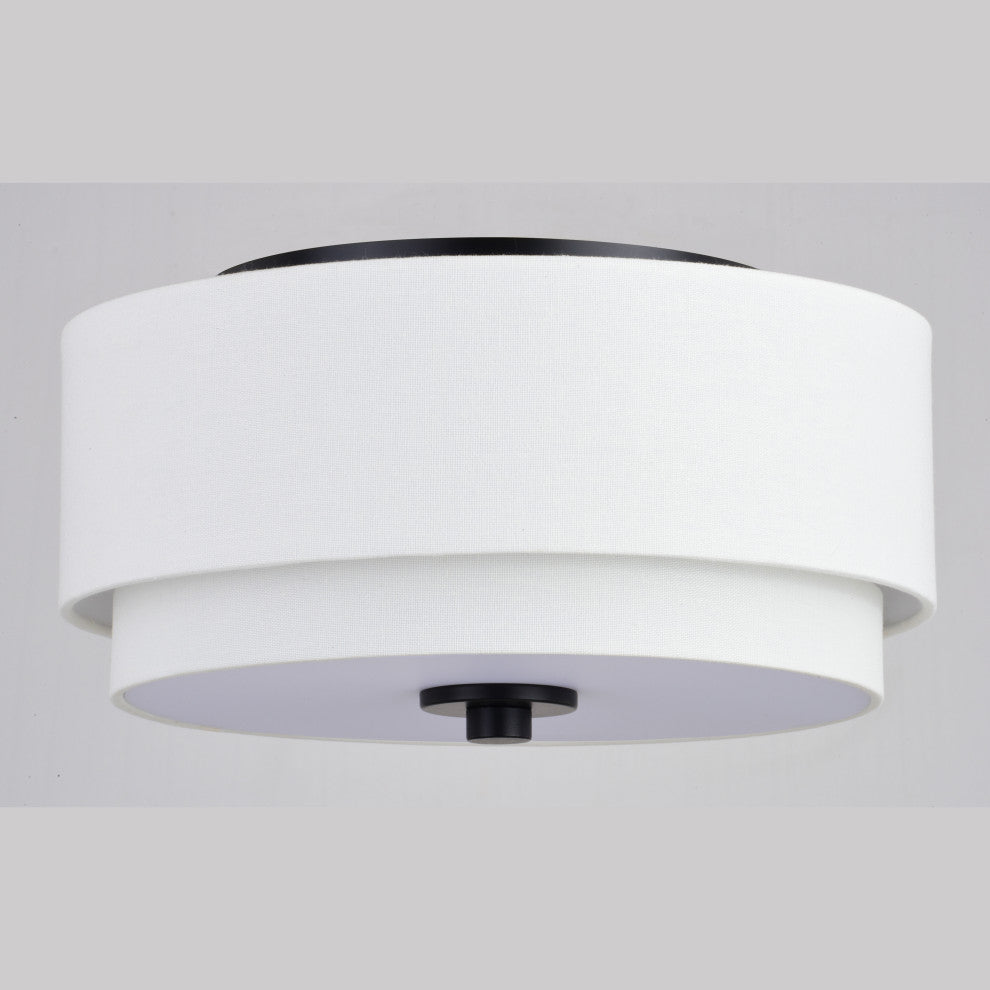 Burnaby 13" Flush Mount Black