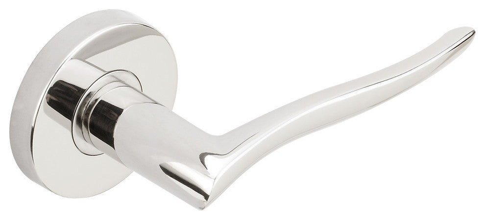 Waterfall Lever, Half Passage, RH, Polished Stainless Steel, 2-3/4" Backset