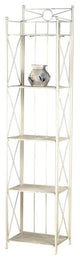 Pemberly Row 16" 5 Tier Iron Bakers Rack in White