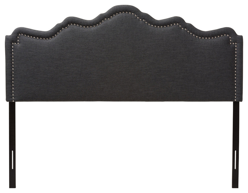 Nadeen Modern Dark Gray Fabric Full Size Headboard
