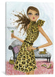 iCanvas Leopard Cocktail Gallery Wrapped Canvas Art Print by Bella Pilar