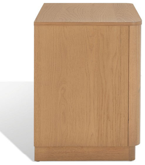 Safavieh Couture Gabrietta 2 Drawer Nightstand Natural / Black