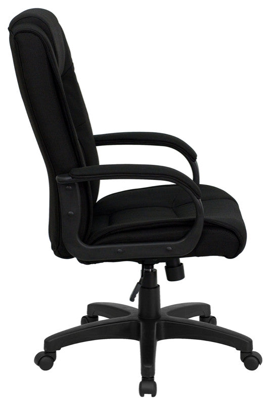 High Back Black Fabric Executive Swivel Office Chair